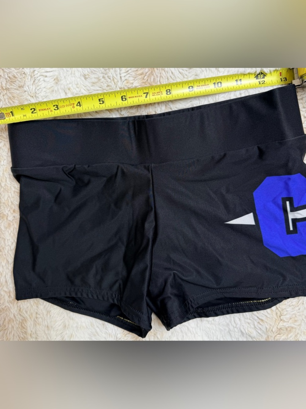 Cali All Stars Black Athletic Swim Shorts with Subtle Logo